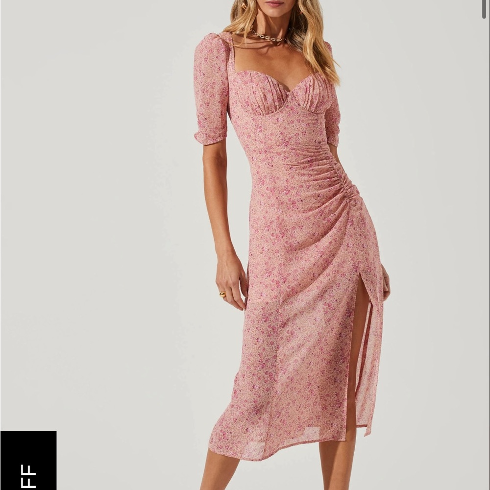 ASTR the label front slit milkmaid dress size L